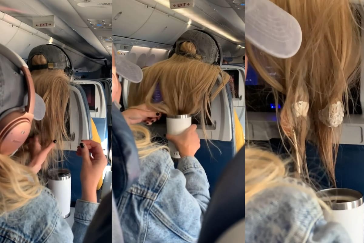 Una pasajera hizo gala de creatividad para darle una lección a una mujer que la molestó durante un vuelo