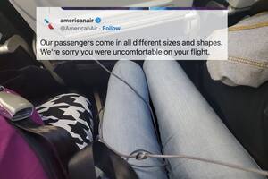 Una pasajera se quejó de su vuelo en American Airlines y sus compañeros de asiento en el avión