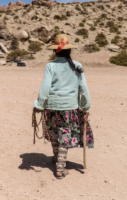 Una pastora en Machuca.