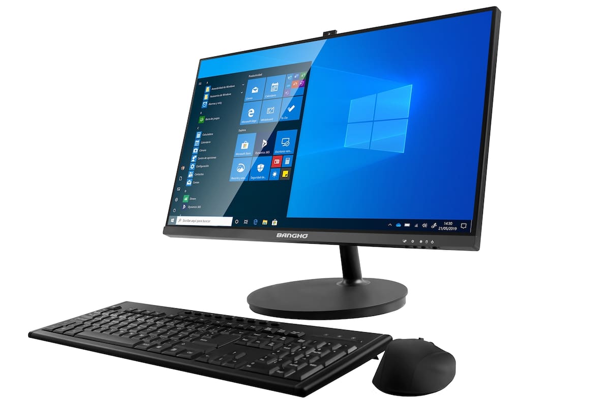 Una PC todo-en-uno Banghó AIO Lite, disponible con versiones que incluyen pantallas de 24 y 27 pulgadas