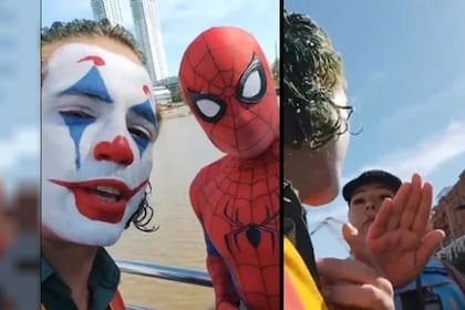 Una pelea entre Spiderman y el Joker se dio en el Puente de la Mujer