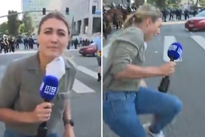 Una periodista australiana fue baleada por un policía en una protesta contra Trump en Los Ángeles