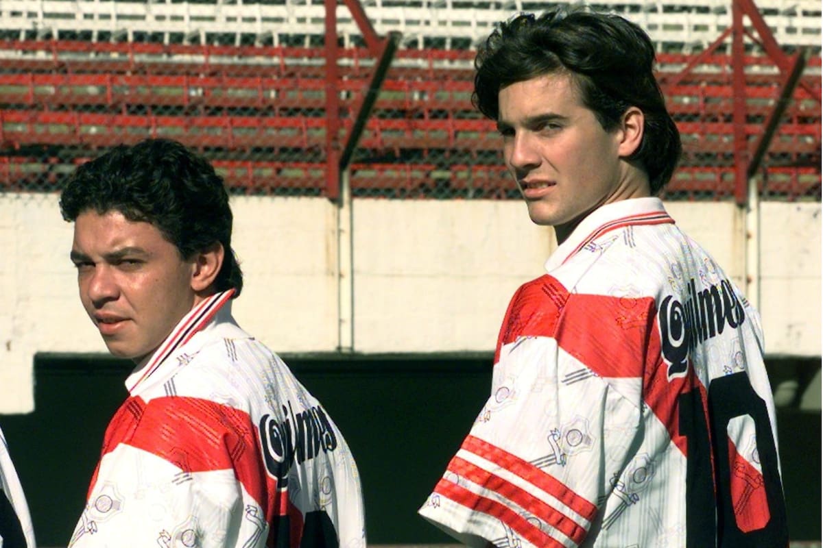 Una perla del archivo: Solari y Gallardo, durante los primeros tiempos en River, cuando eran dirigidos por Ramón Díaz