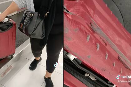 Una persona expuso cómo quedó la valija de su acompañante cuando se la entregaron en el aeropuerto