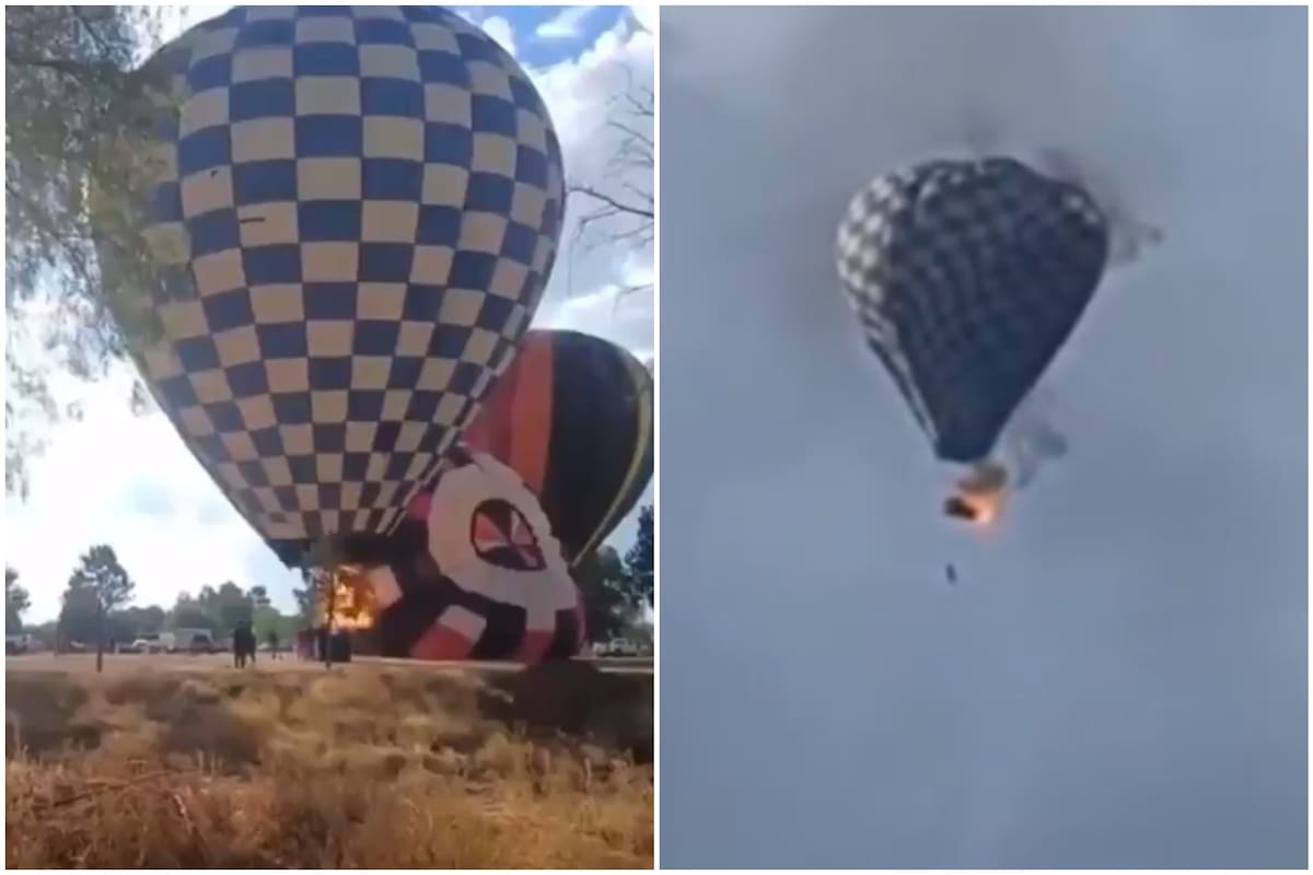 Una persona murió en un globo aerostático que se incendió en pleno vuelo