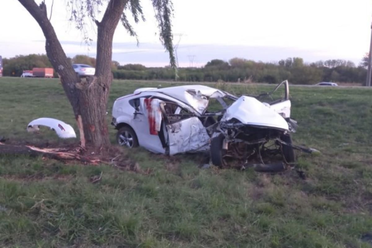 Una persona murió luego de que el vehículo en el que se movilizaba se despistara de la Ruta Nacional 9 y chocara contra un árbol