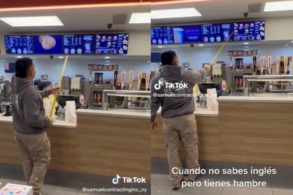 Una persona que no habla inglés tuvo una innovadora forma para comunicarse