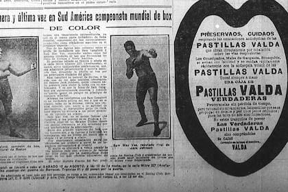 Una reseña del primer título mundial disputado en el país: el de boxeadores negros, protagonizado por Langford y McVea, consignado en LA NACION en 1916.