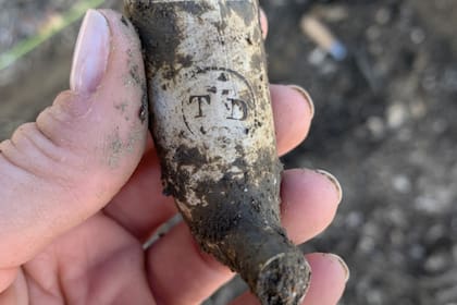 Una pipa que perteneció a un esclavo que sirvió en una plantación jesuita de hace 300 años, en Maryland (MDOT SHA)