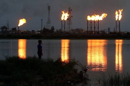 Una planta de petróleo en Irak