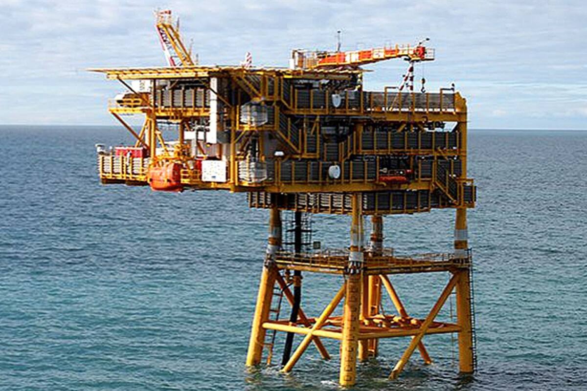 Una plataforma de Total Austral, en la zona cercana a Tierra del Fuego