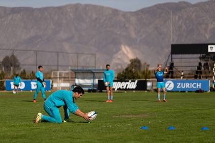Una postal cuya del entrenamiento de los Pumas