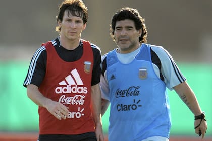 Una postal de hace diez años: Messi, bajo la conducción de Maradona, cuando Diego dirigía a la selección