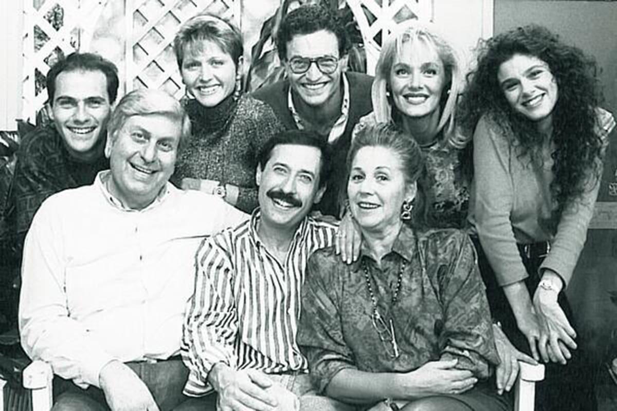 Una postal de La familia Benvenuto, el éxito de Telefe del que Miglioranza formó parte