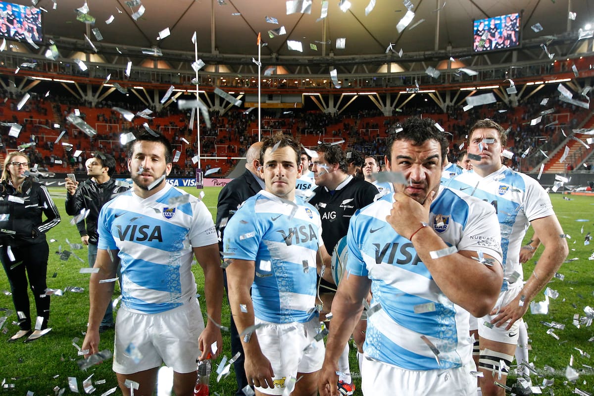 Una postal de los Pumas en La Plata, en el estadio Único, hace diez años, con Agustín Creevy al frente; el hooker se despedirá de la selección en su ciudad natal
Rodrigo Nespolo/La Nacion