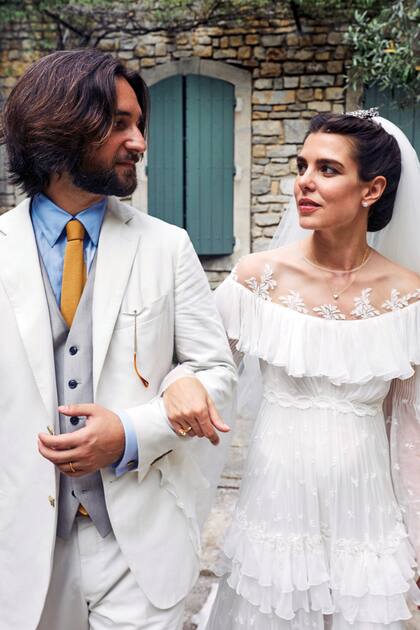 Una postal de los tiempos felices: el casamiento civil de la
pareja, el 1 de junio de 2019, en el palacio de Mónaco, un año después del nacimiento de Balthazar, el hijo que tienen en común.