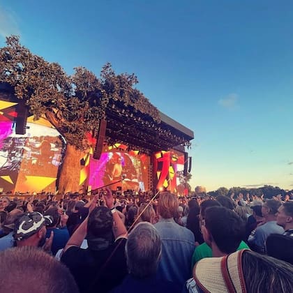 Una postal desde el público de los Rolling Stones en Hyde Park (Foto: Instagram @therollingstones)
