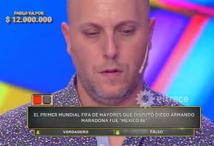 Una pregunta sobre Diego Armando Maradona que dejó a Pablo afuera de Los 8 escalones (Foto: Captura eltrece)
