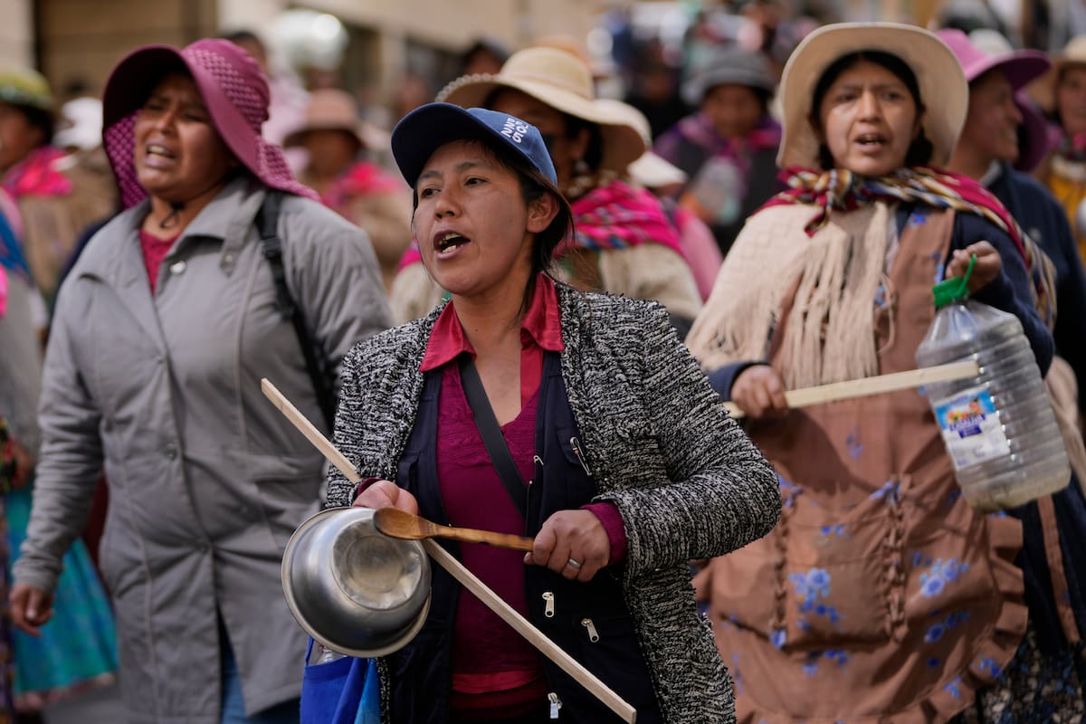 Una protesta en La Paz