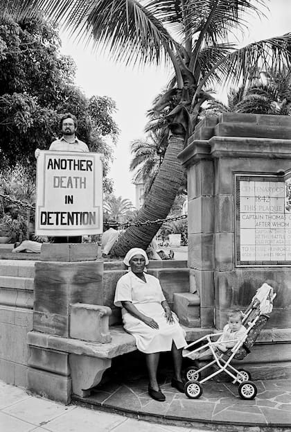 Una protesta organizada por el Detainees Action Commitee. Durban, 1982.