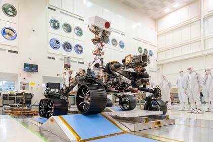 Una prueba del rover en California para la misión Marte 2020 de la NASA