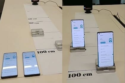 Una prueba del sistema de carga inalámbrica a distancia desarrollado por Motorola, como se pudo ver en un video publicado en la red social china Weibo