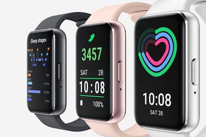 Una pulsera deportiva Galaxy Fit3 de Samsung