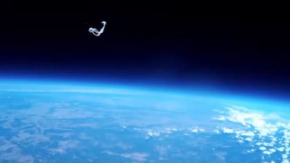 Una radiosonda sobre la Tierra
