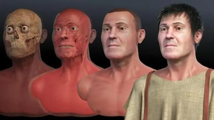 Una reconstrucción del rostro de Valentín hecha por el diseñador brasileño Cícero Moraes