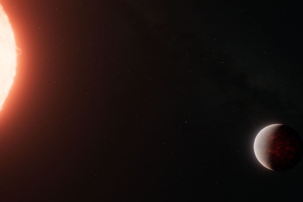 Una recreación del descubrimiento de la NASA sobre la atmósfera y el océano de magma del exoplaneta TOI-561 b