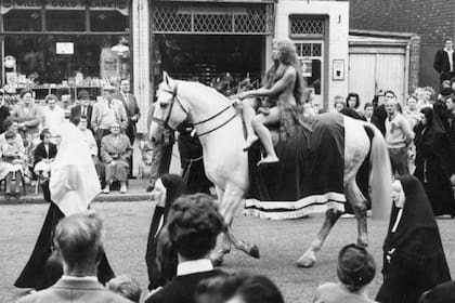 Una representación de Lady Godiva.