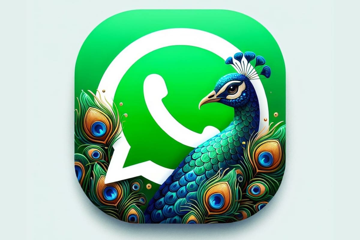 Una representación de los colores del pavo real