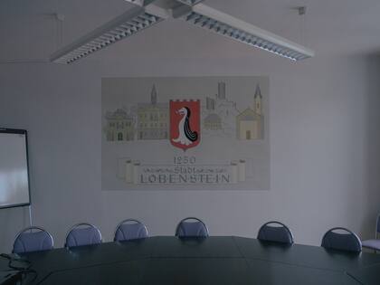 Una sala de reuniones en el ayuntamiento de Bad Lobenstein, Alemania, 8 de diciembre de 2022.
