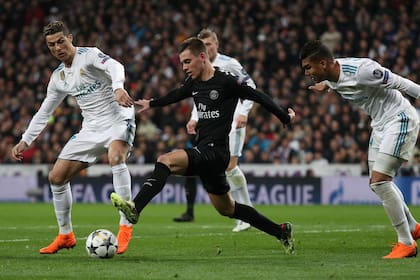 Una secuencia de Real Madrid-PSG, partido de ida de los octavos de final de la Champions League