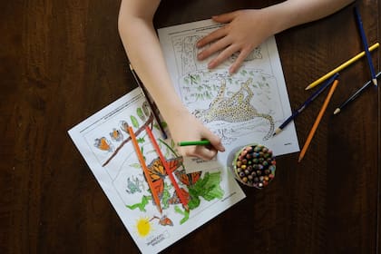 Una selección de plataformas que ofrecen material didáctico, videos e instructivos; en la imagen, dibujos para colorear de AulaNatGeo.com