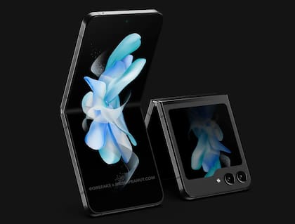 Una simulación de cómo podría llegar a verse el Galaxy Z Flip5 de Samsung