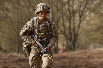 Una soldado en Europa.