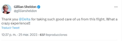 Una testigo agradeció a los miembros de la aerolínea la manera en que se abordó la situación