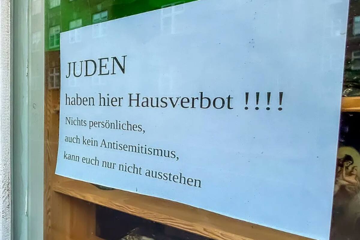 Una tienda en Alemania le prohibió la entrada a judíos (X: @elentirvigo)