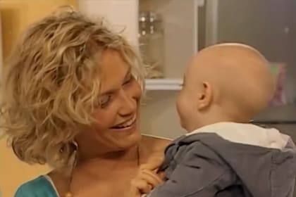 Una tierna postal de Maru Botana junto a Facundo, quien fallecido en 2008