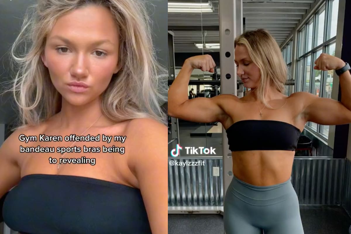 Una tiktoker les contesta a las personas que la critican por sus elecciones de ropa para el gimnasio