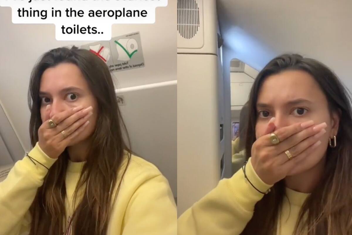 Una tiktoker mostró el artículo desconocido que se encontró dentro de un avión