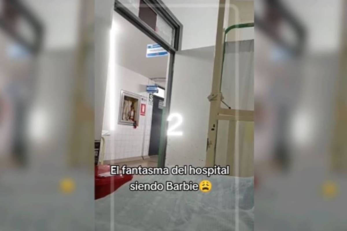 Una tiktoker puso el filtro de Barbie, apuntó a un pasillo de un hospital y lo que apareció la espanto