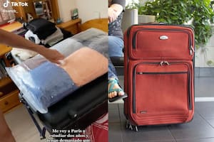 Una tiktoker quiso innovar al compartir un truco de viaje, pero algunos usuarios se lo refutaron