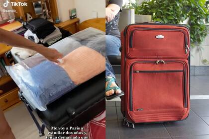 Una tiktoker quiso innovar al compartir un truco de viaje, pero algunos usuarios se lo refutaron
