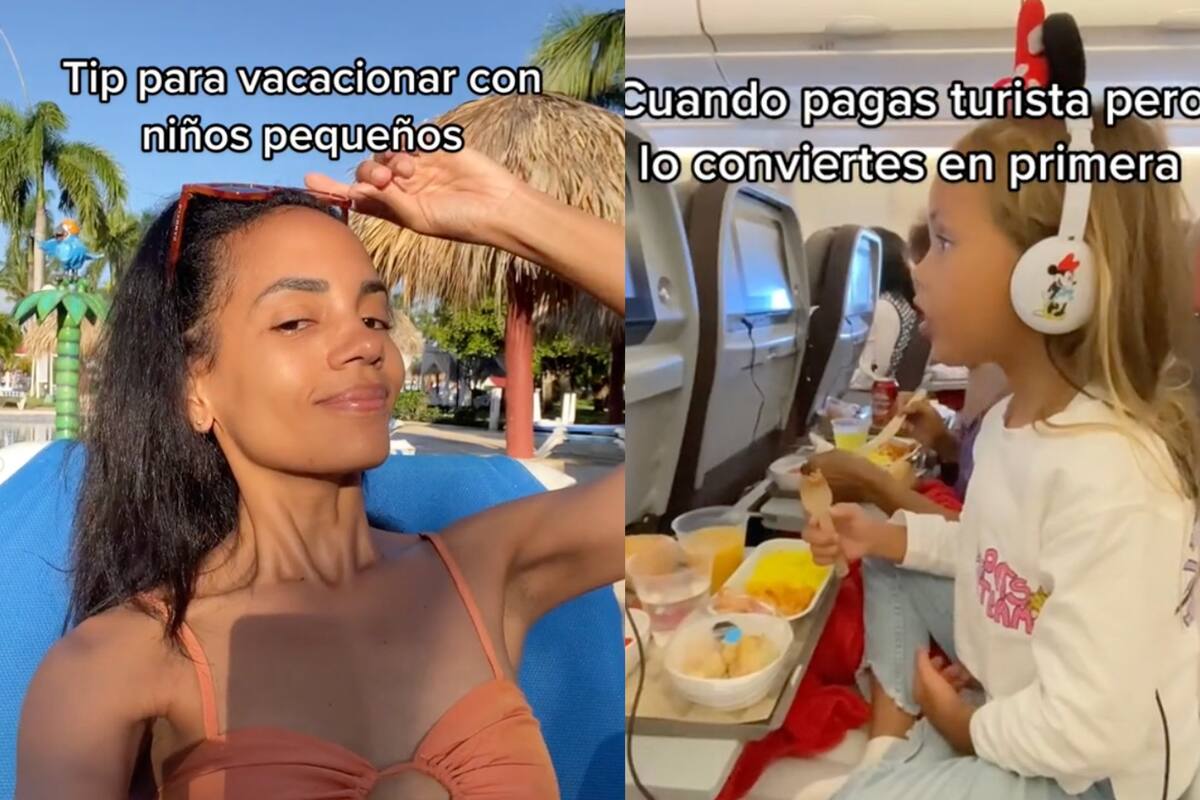 Una tiktoker reveló su particular modo de priorizar su comodidad y la de sus hijos dentro de un avión