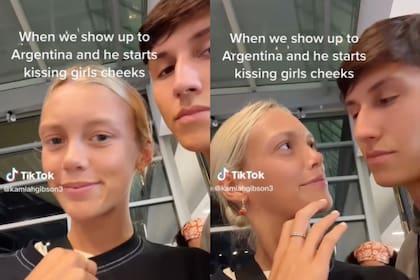 Una tiktoker se mostró sorprendida cuando descubrió cuál es el saludo habitual entre los argentinos