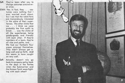 Una típica entrevista de la época muestra a Stan casi como el creador de absolutamente todo lo que sucedía en Marvel
