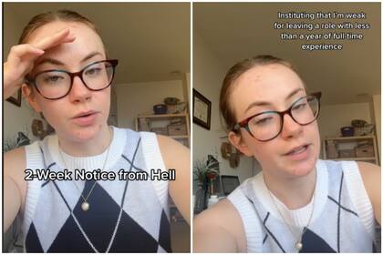 Una trabajadora denunció en TikTok la forma en que sus empleadores y mentores la maltrataron cuando anticipó su salida de la empresa