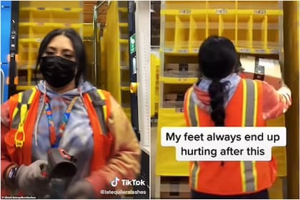 Una usuaria de TikTok compartió cómo es su experiencia de trabajo en Amazon (Crédito: TikTok/@latequileralashes)